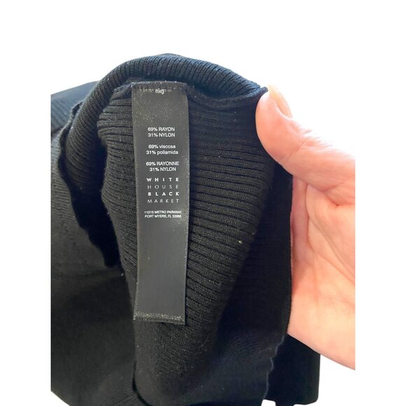 White House Black Market Off Shoulder Sweater Black Size SP - Picture 4 of 12